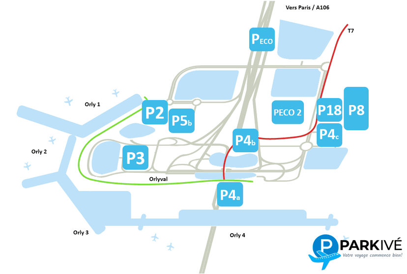 Parking Orly voiture électrique